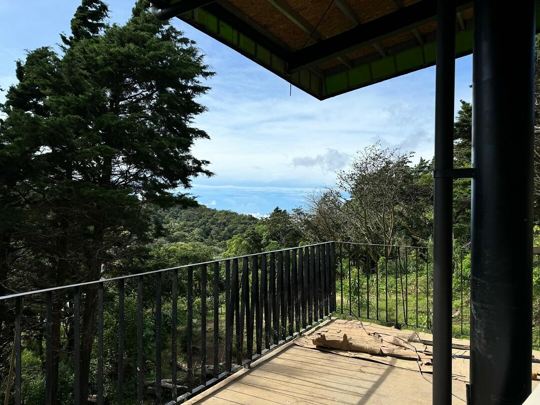 uitzicht vanaf het balkon