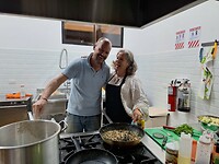 Marcel met zijn zus, die als verrassing aanwezig was. Marcel wist van nix..
