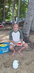El gerente geniet van de rust in Playa Grande