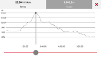 Hoogteprofiel zesde wandeldag