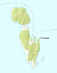 Dvergsøya, blauwe stip is Aardbeienhut