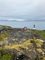 Laatste vuurtoren bezocht in de regio bij Tromsø