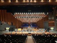 Concertpodium voor het optreden