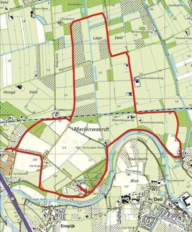 Wandelroute Landgoed Heerlijkheid Mariënwaerdt