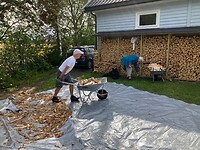 8m3 kachelhout stapelen