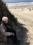 Een hele klim om het duin op te komen, maar dan is het genieten van het uitzicht