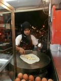 Chocolade crepe word gemaakt..