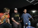 Fabian, Peter en Ramses op de party-boot