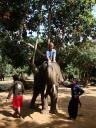 Geweldig gevoel zo boven op een olifant zitten!