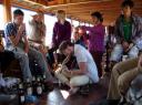 gezelligheid @ boot Mekong rivier