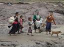 Lao mensen @ Mekong Rivier