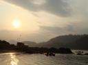 Prachtig uitzicht vanaf de boot @ Mekong Rivier
