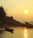 Prachtig uitzicht vanaf de boot @ Mekong Rivier