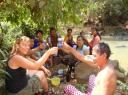 Met de familie een biertje drinken