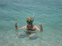Nathalie is aan het snorkelen