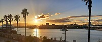 Zonsondergang haven Malaga