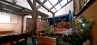 De tuin in het Tsjechische restaurant