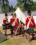 Soldaten in het kampement