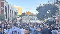 Drukte in Gaslamp Quarter vanwege Comic Con San Diego