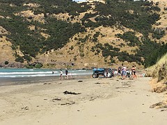 Tractor ( locals) op strand
