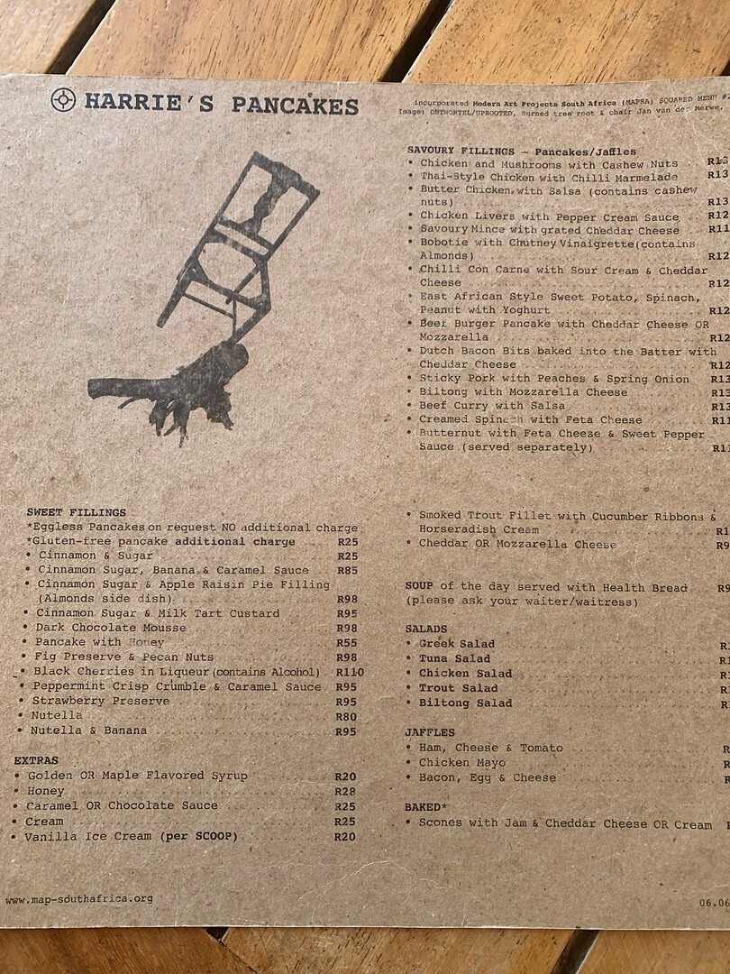 Menu bij Harrie's