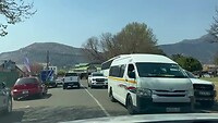 Het dorpje Clarens in Freestate
