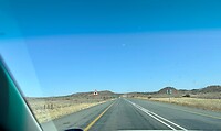 Eindeloos dit beeld op de weg naar Graaff Reinet