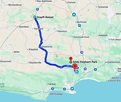 route Graaff-Reinet naar Addo