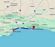 Route van Plettenberg naar Mosselbaai