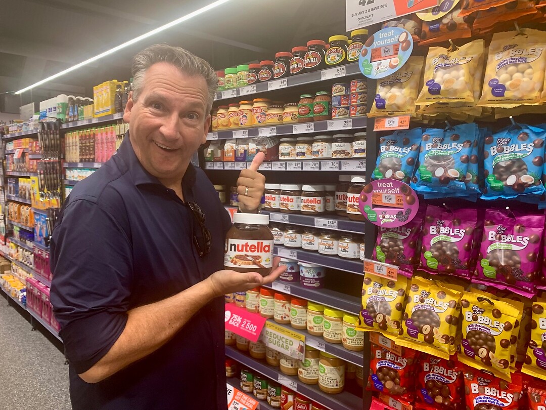 Rick en Jilles;  zelfs hier hebben ze Nutella!