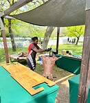 Braai voorbereiding bij wijnhuis Boschendal