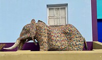 Kunstige olifant in Bo Kaap