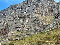 De lift bij de tafelberg