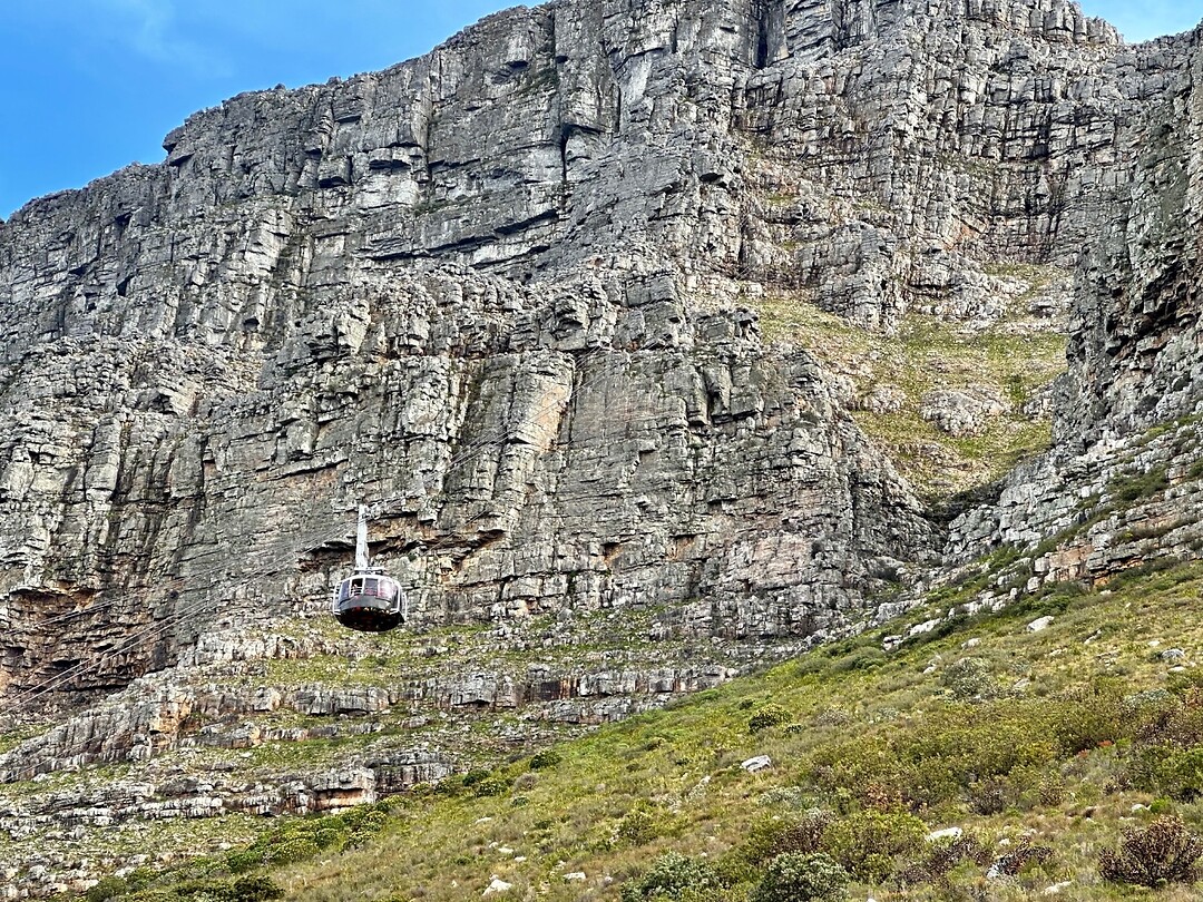 De lift bij de tafelberg