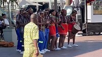 Muziekgroepjes in het centrum van Kaapstad