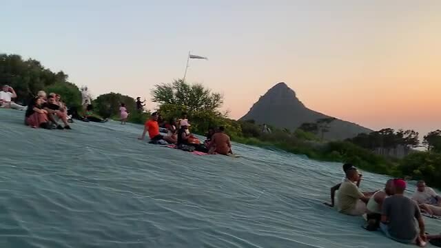De zon is onder gegaan; dag Kaapstad!