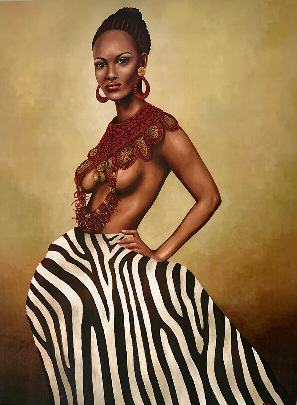 schilderij met zebra invloeden