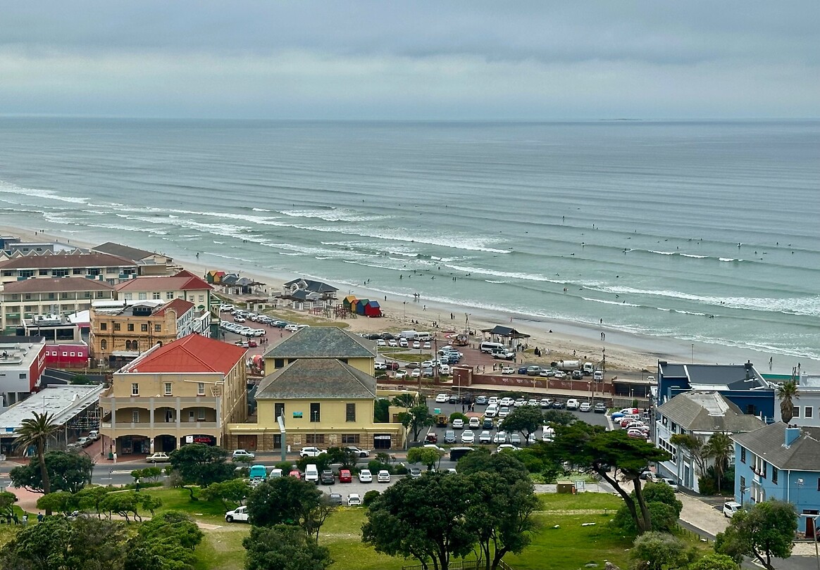 Muizenberg beach from above