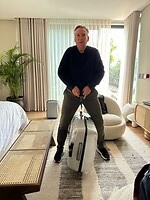 Koffer wegen voor de terugreis
