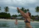 Water volleybal.
