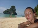 Roos op het strand