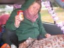 Roos in Murphey in de regen in de kou