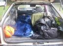 in de auto slapen