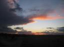 sunset from the train