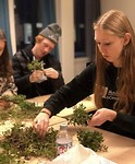 Lingonkrans maken voor Lucia