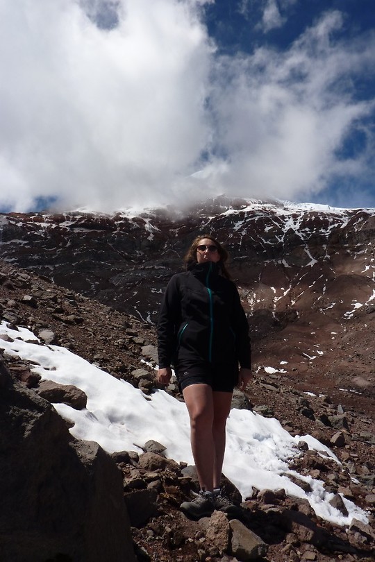 Yasmine op de Chimborazo