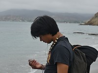 Carlito op het strand