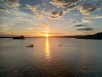 Flores island sunset