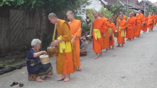 Luang Prabang - The Walking on Alms Ground