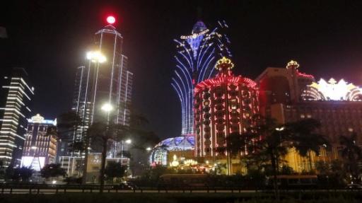 Macau Schiereiland 's nachts